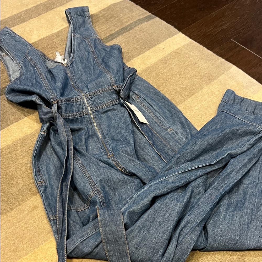 Women's Blue Denim Jumpsuit